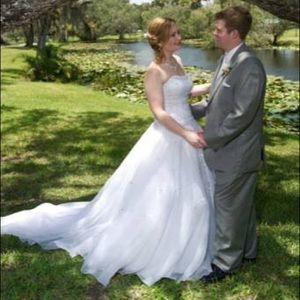 Oleg Cassini Wedding Dress from David’s Bridal